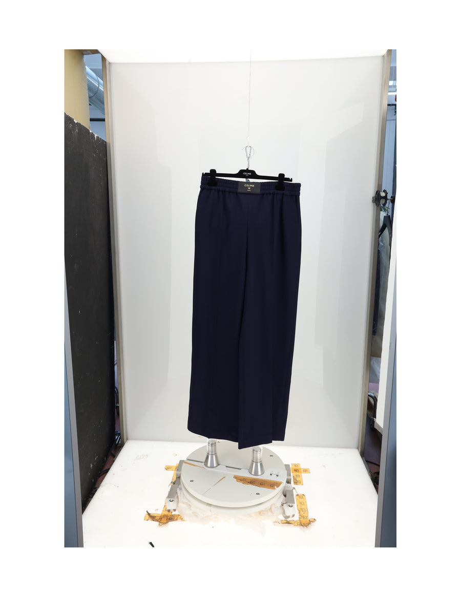 Trousers Elastic Waist Ink Wool