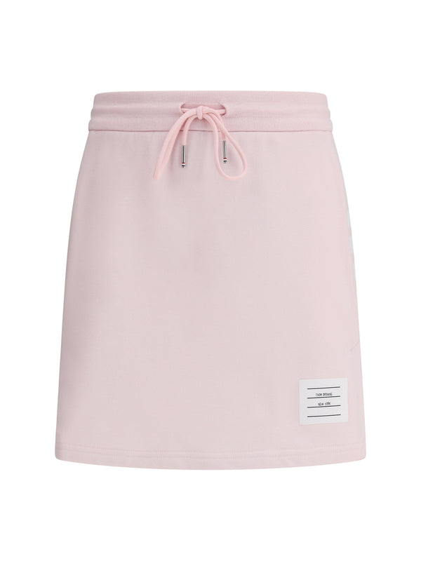 Thom Browne 100% Cotton mini skirt in pink