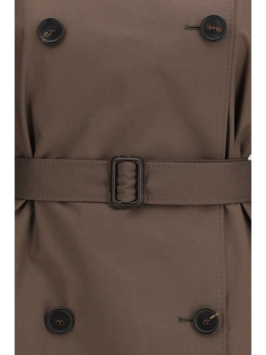 Trench Coat The Cube Chocolate Cotton & Raincoats