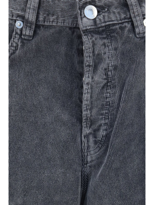 Trousers Bethany Velvet Grey Cotton Jean