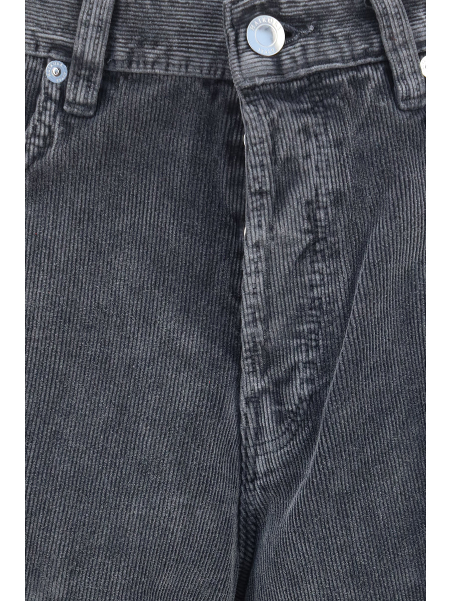 Trousers Bethany Velvet Grey Cotton Jean