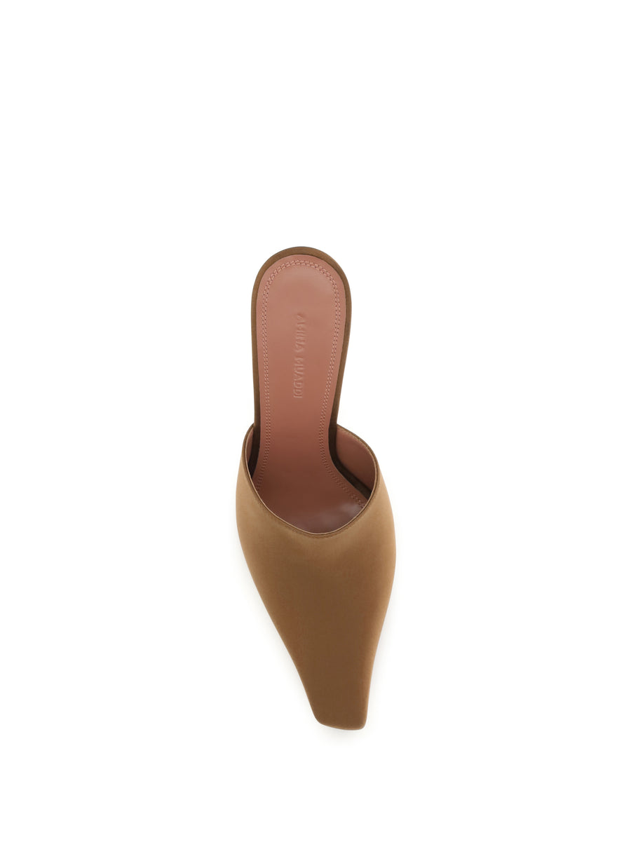 Mules Jamie Mocha Silk Sandal