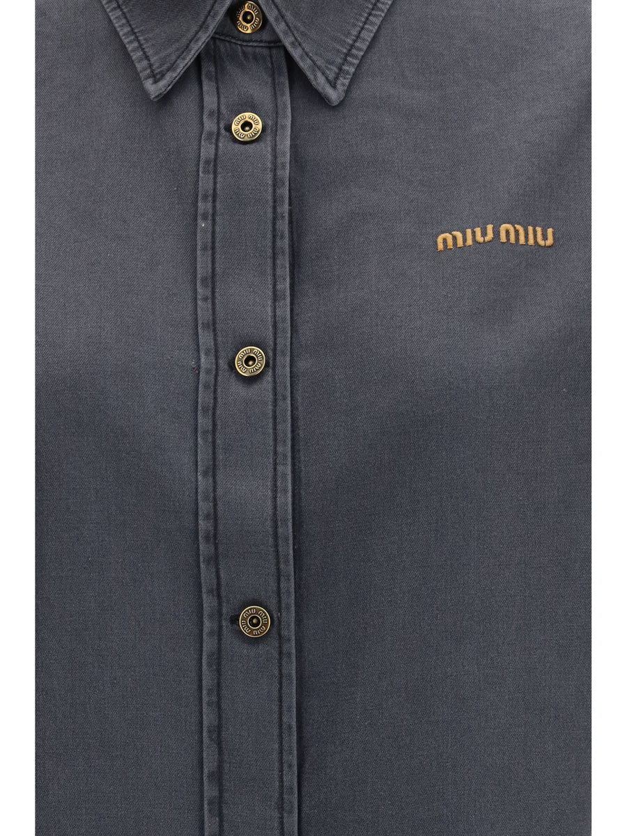Shirt Denim-Style Cotton Black