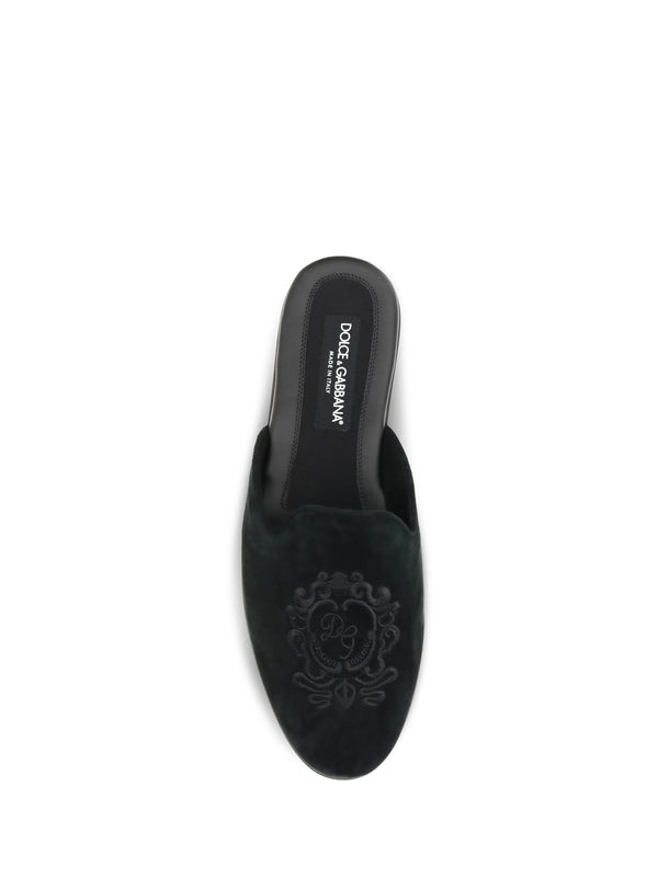 Mules Calfskin Leather Black Sandal