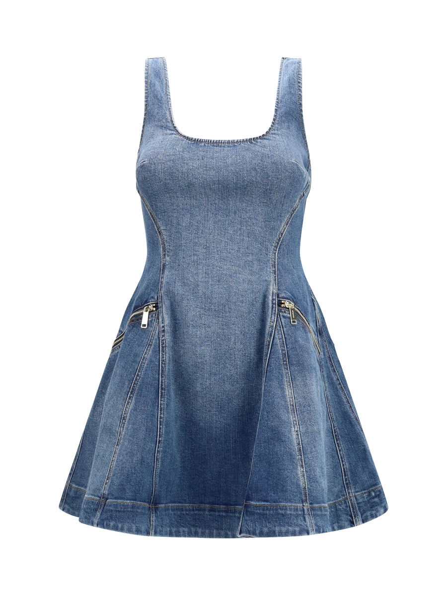 Self-Portrait 99% Cotton dress in blue