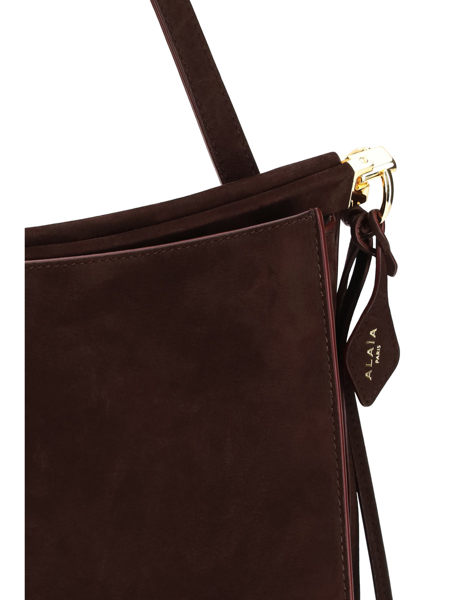 Shoulder Bag Le Click Pocket Bordeaux Calf Leather