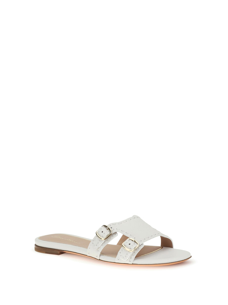 Sandals Leather White Calf