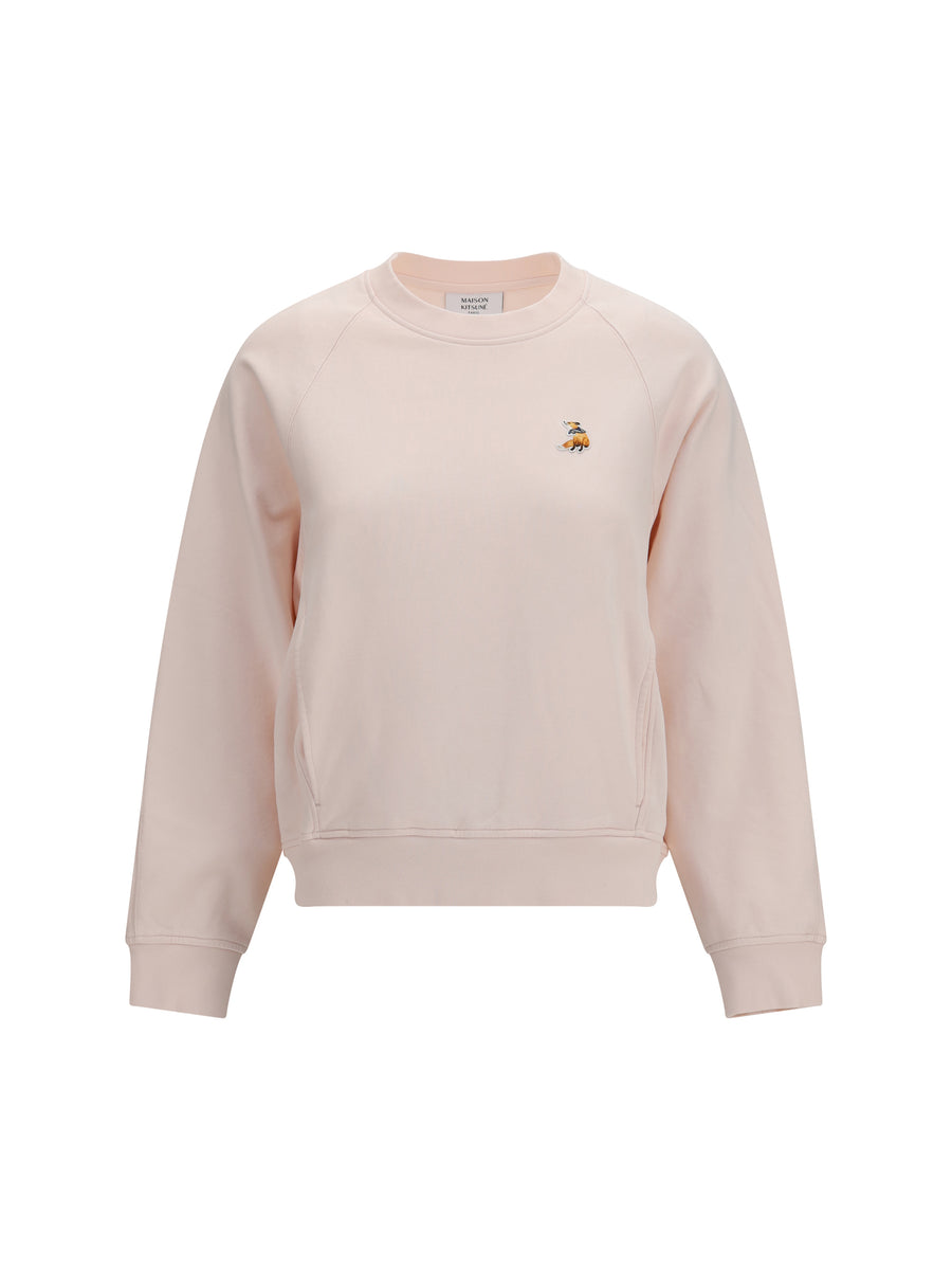 Maison Kitsuné 100% Cotton sweatshirt in mauve