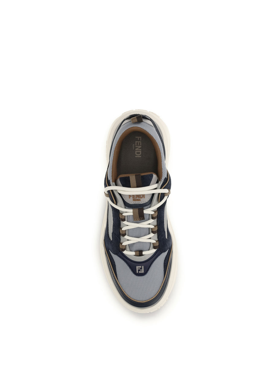 Sneakers Force Calf Leather Blue-Vapour Grey-Tabac Blue/vapour Grey/tabac Trainers