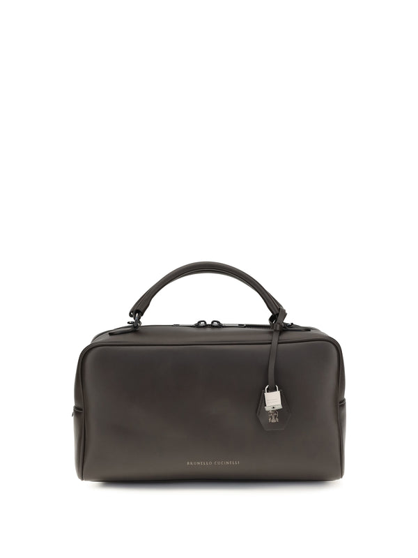 Brunello Cucinelli 100% Calf Leather Bos Taurus shoulder bag in brown