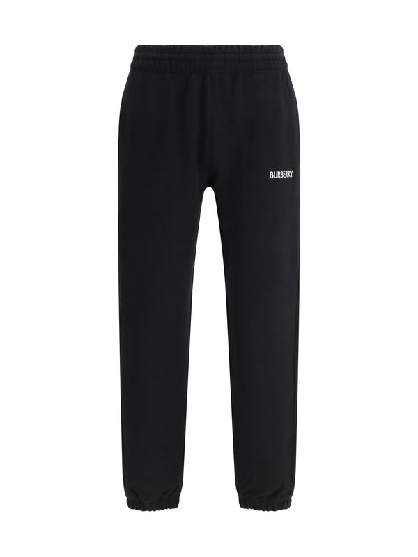 Burberry 100% cotton joggers in black
