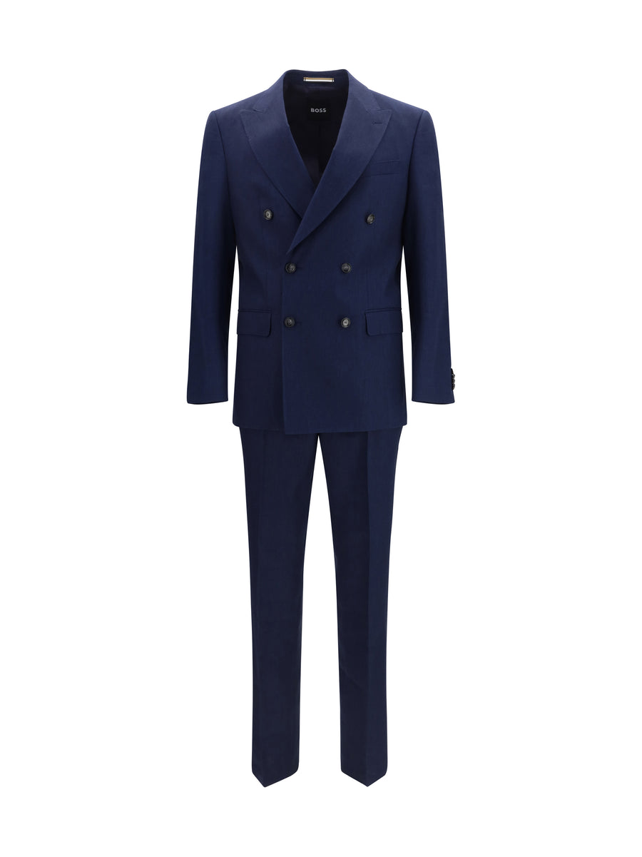 Suit Linen-Mohair Dark Blue Suits