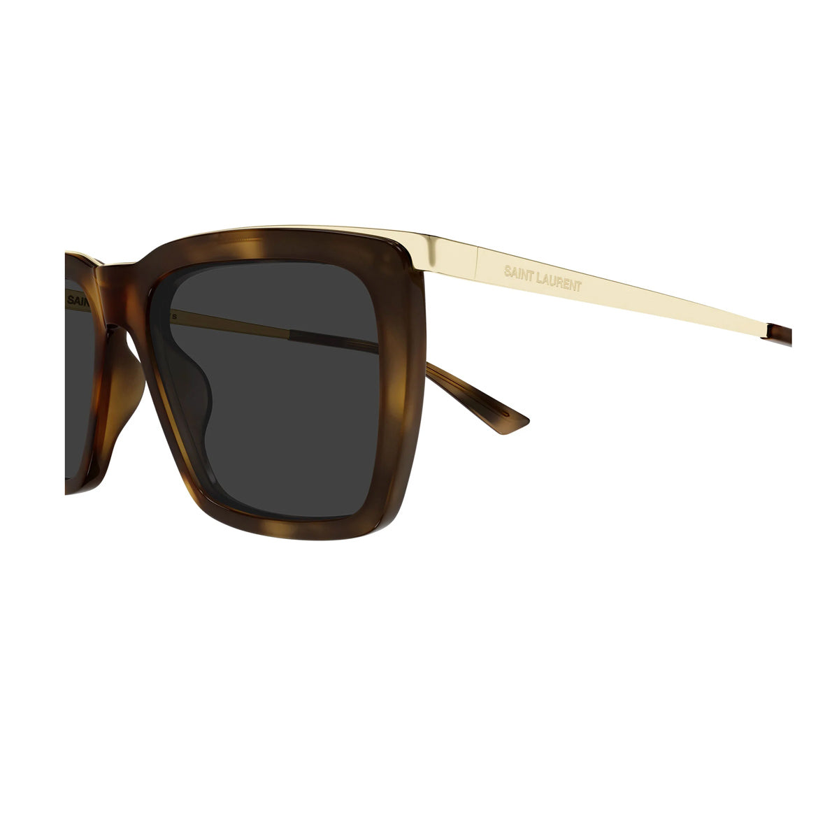 Saint Laurent SL 765 Linea Logo 004 Havana Gold Grey Acetate/metal Occhiali Da Sole