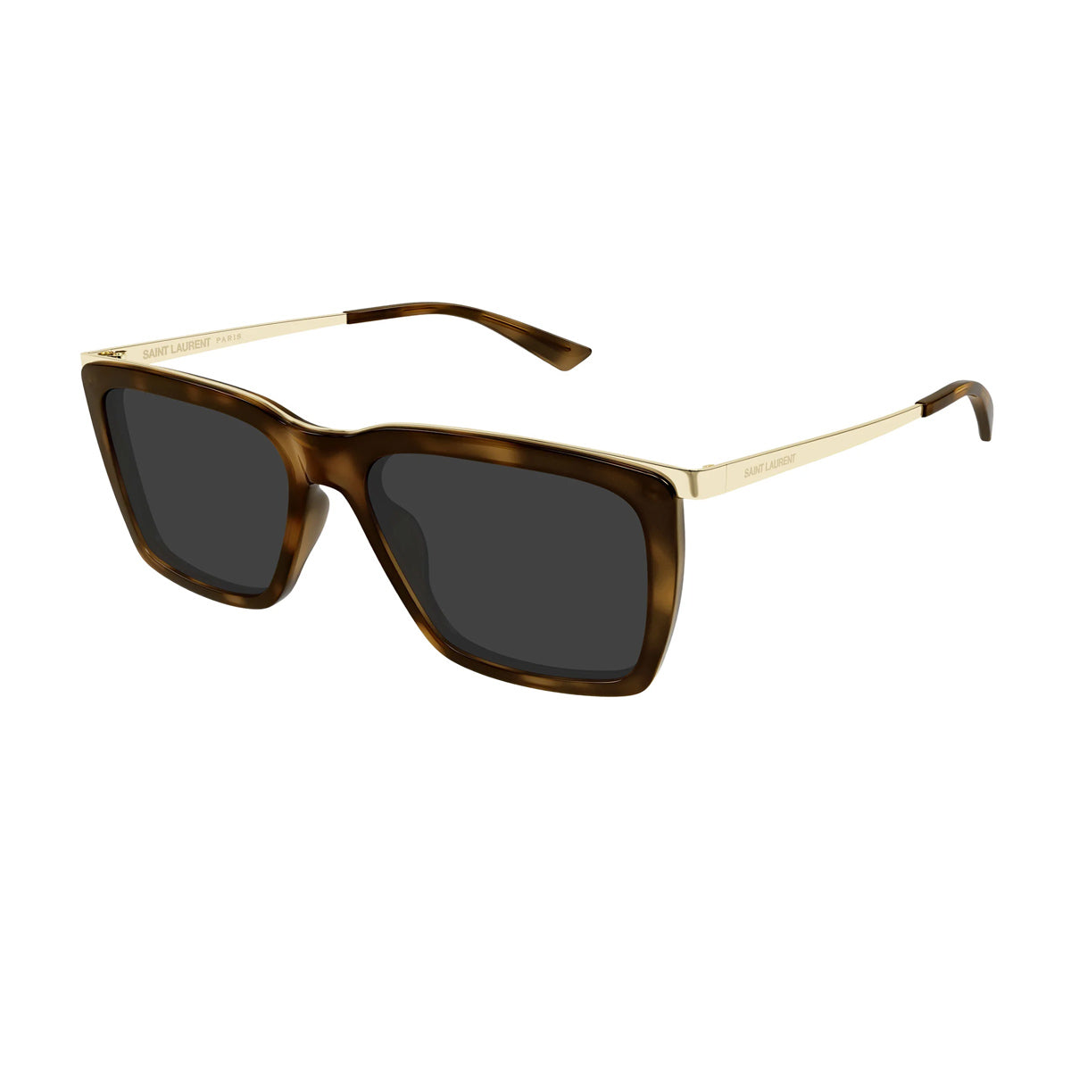 Saint Laurent SL 765 Linea Logo 004 Havana Gold Grey Acetate/metal Occhiali Da Sole