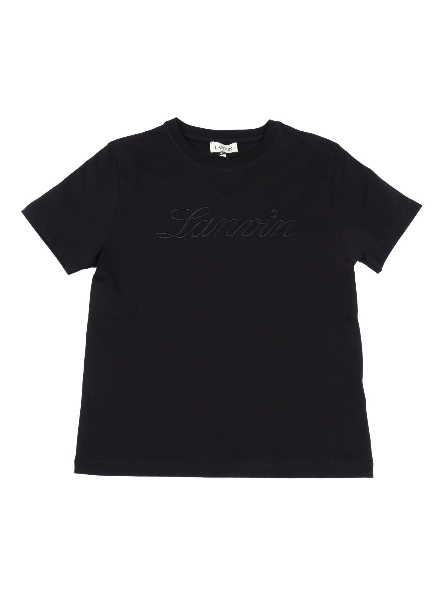 T-Shirt Black Cotton Fabric 2 Short Sleeves