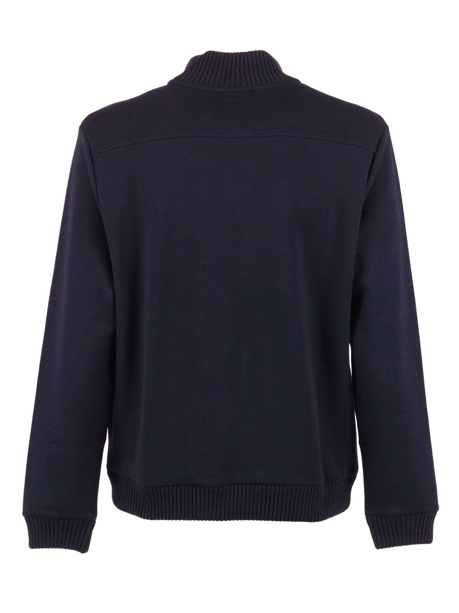 SWEATSHIRT JACKET WITH BUTTONS Blue Cotton Polyester Elastane