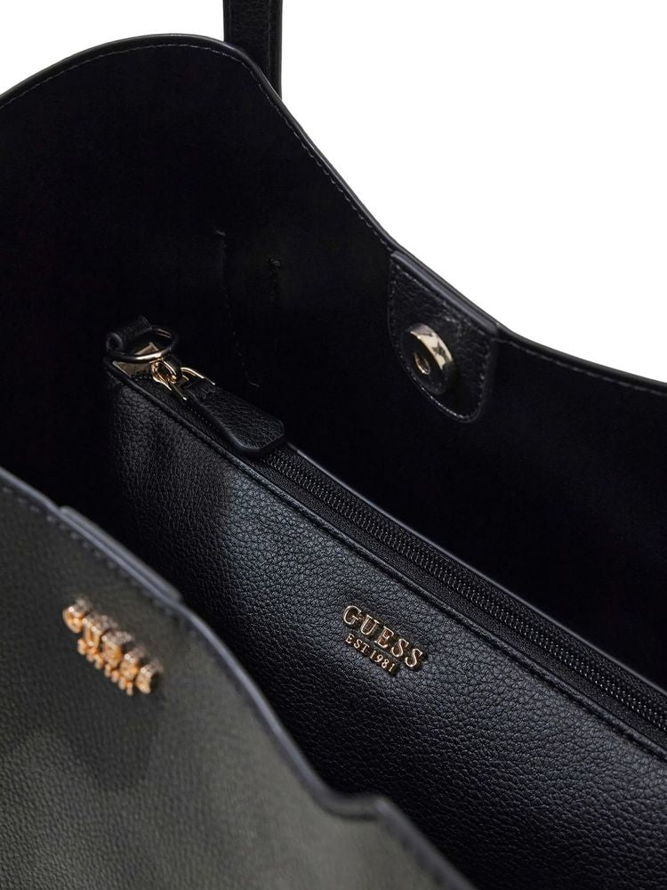 Guess Tote Bag Black Polyurethane / Tote-bags