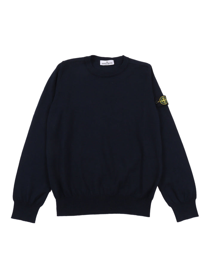 SWEATER Blue Cotton Crewneck