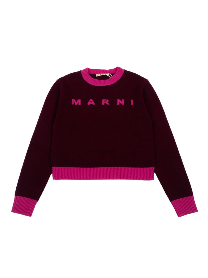 Knitwear Red Wool Cashmere Crewneck