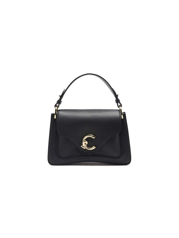 Coccinelle 100% Cowhide; Lining: 100% Cotton; Inside material: 56% Polyurethane top handle bag in black
