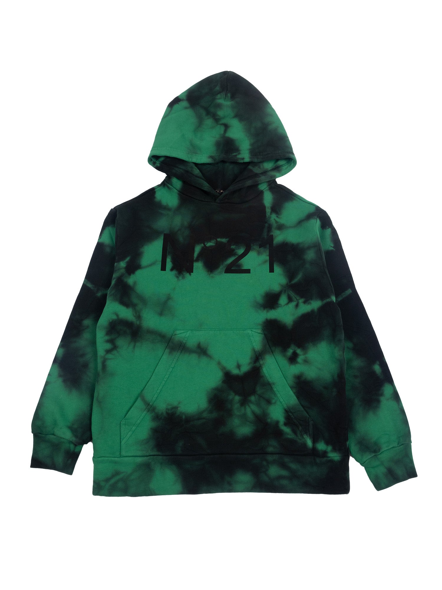 Sweaters Green Cotton Hood Crewneck