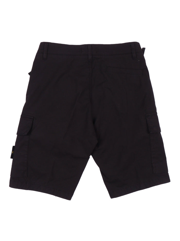 REGULAR BERMUDA Black Cotton Elastane Short