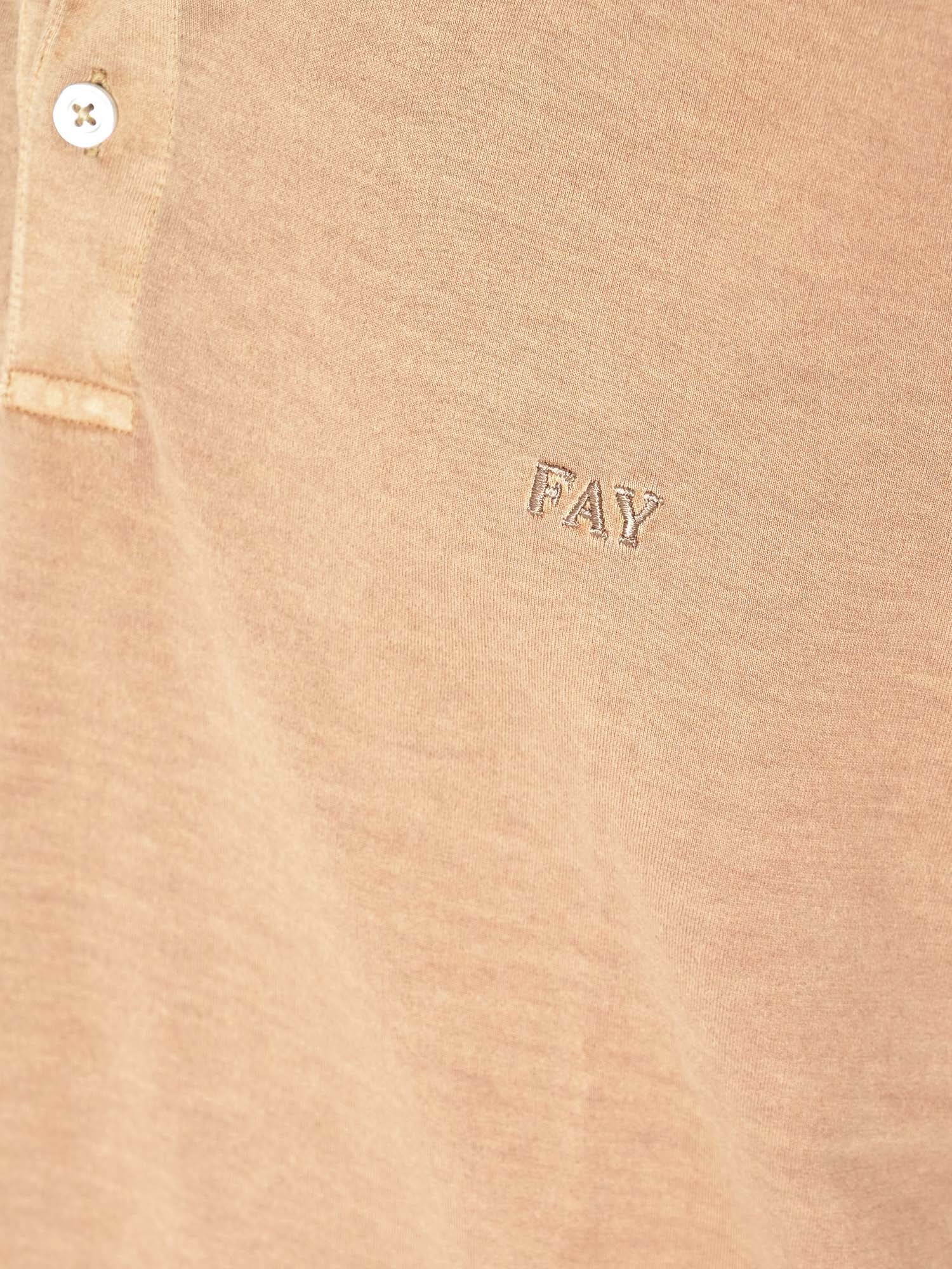 POLO FAY JERSEY FROSTED EMBROIDERY Beige Cotton Shirt