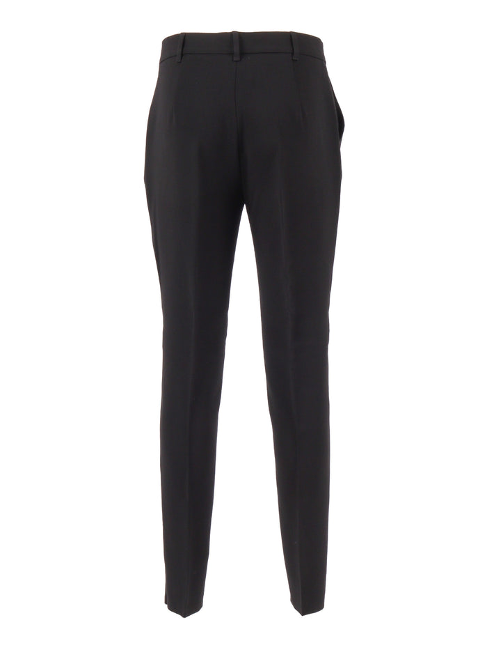Trousers Black Triacetate Polyester
