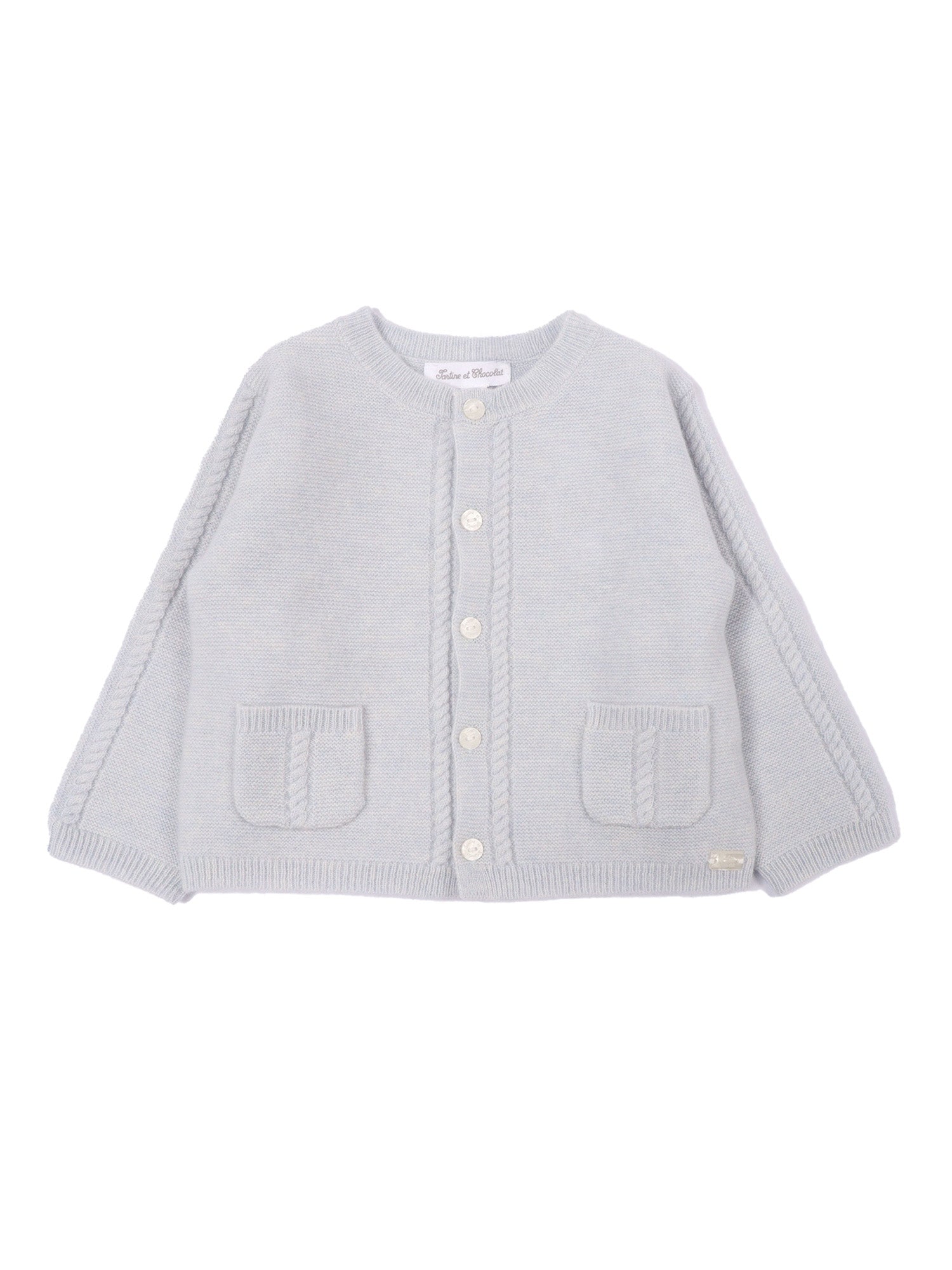 Cardigan Blue Wool Cashmere