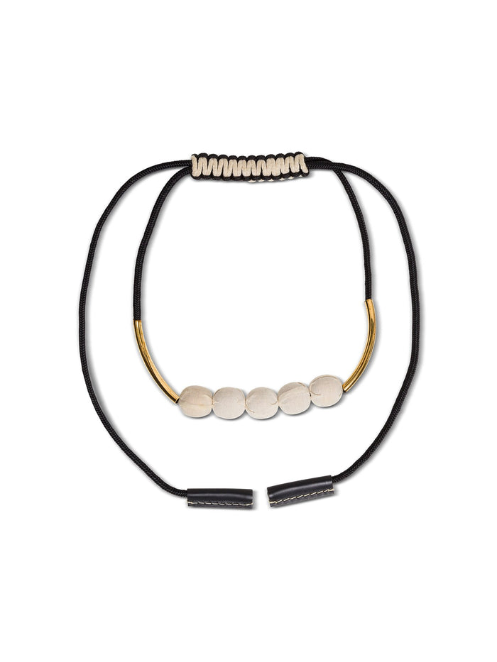 Necklace With Detail White Fabric Necklaces