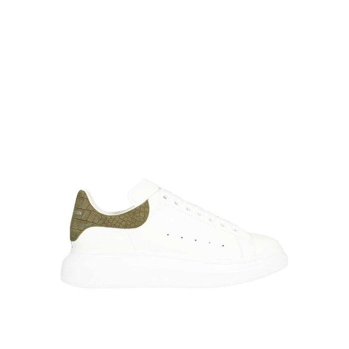 Crocodile Oversized Sneakers White Calf Leather