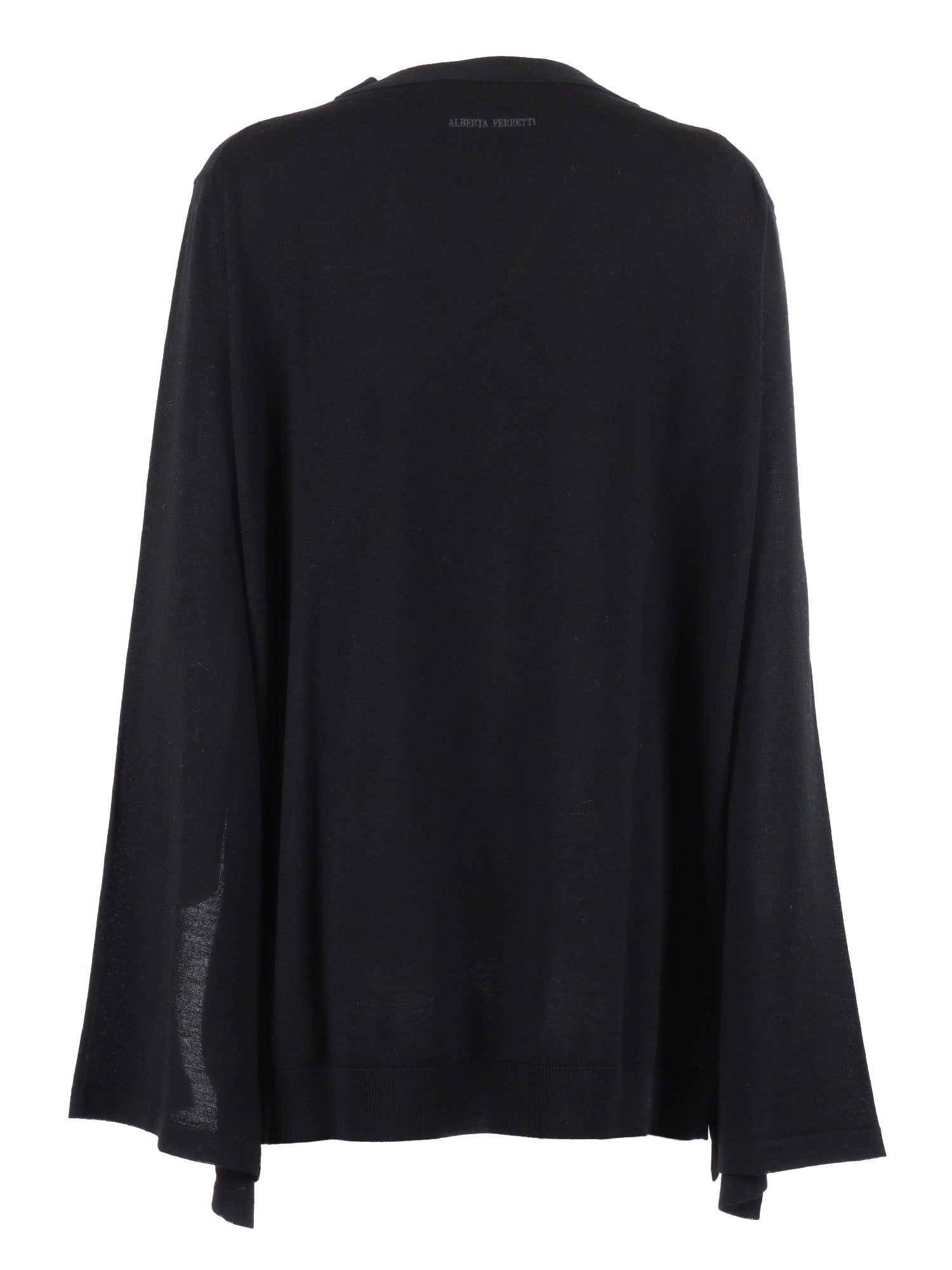 Sweater Black Virgin Wool Crewneck