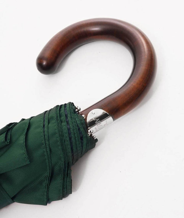Folding Umbrella Green Maple Handle