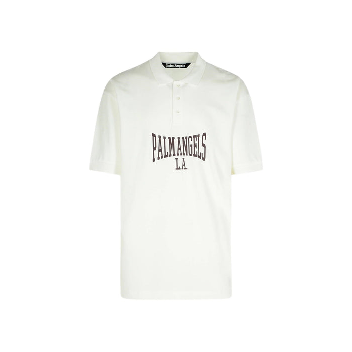 College Logo Polo White Cotton