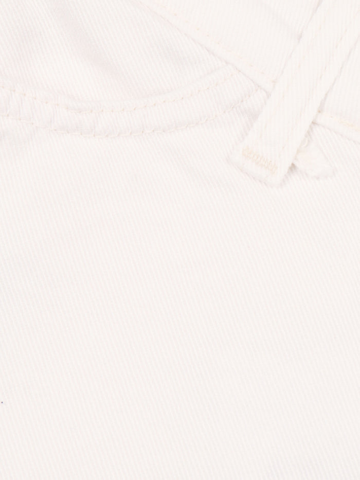 White cotton drill shorts Bermuda