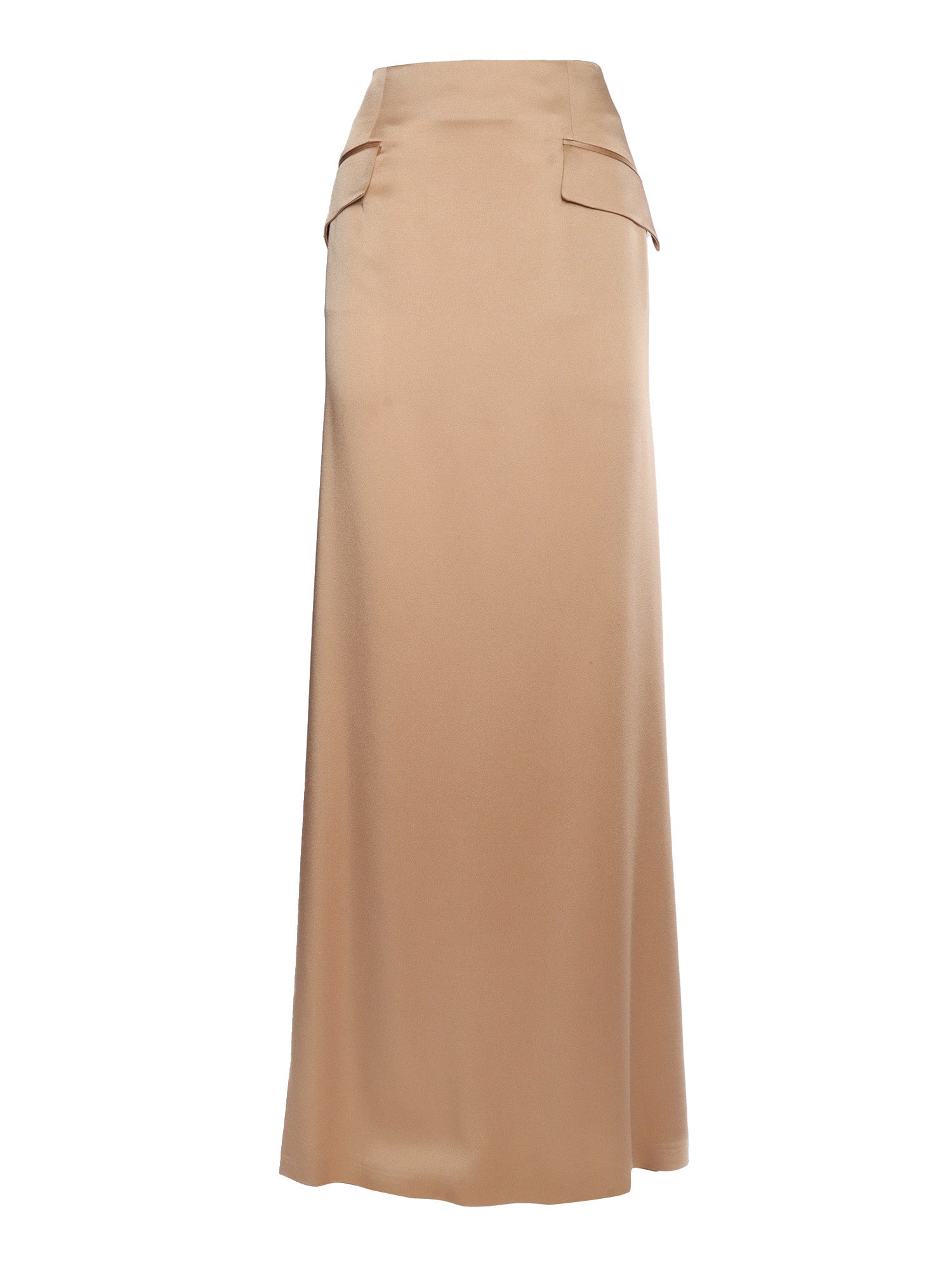 Camel colored long skirt Beige Acetate Viscose