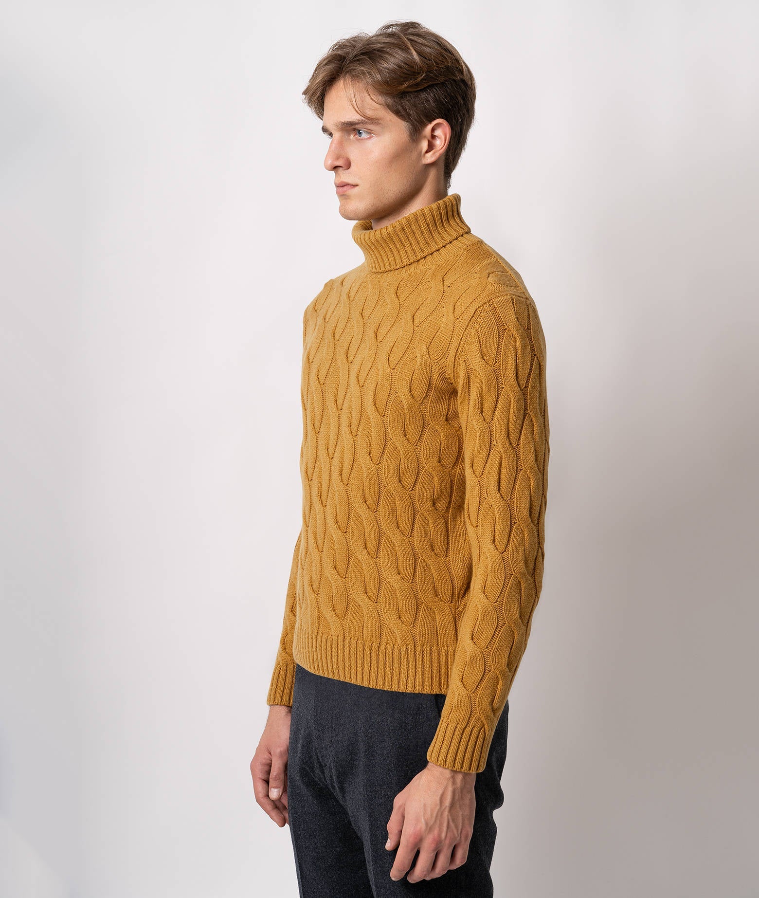 Turtleneck Cashmere Sweater Lapponia Dimgray Maglieria Dis/lav Pesante