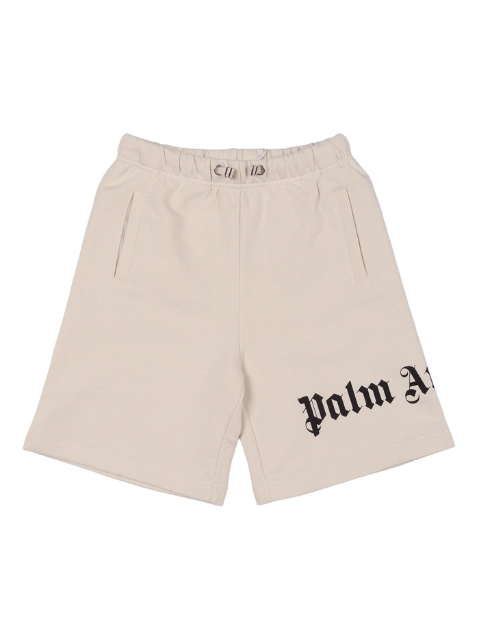 OVERLOGO SWEATSHORT BOY White Cotton Bermuda Short