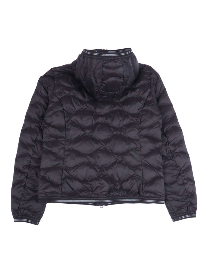 Down Jacket Black Polyamide Short Puffer