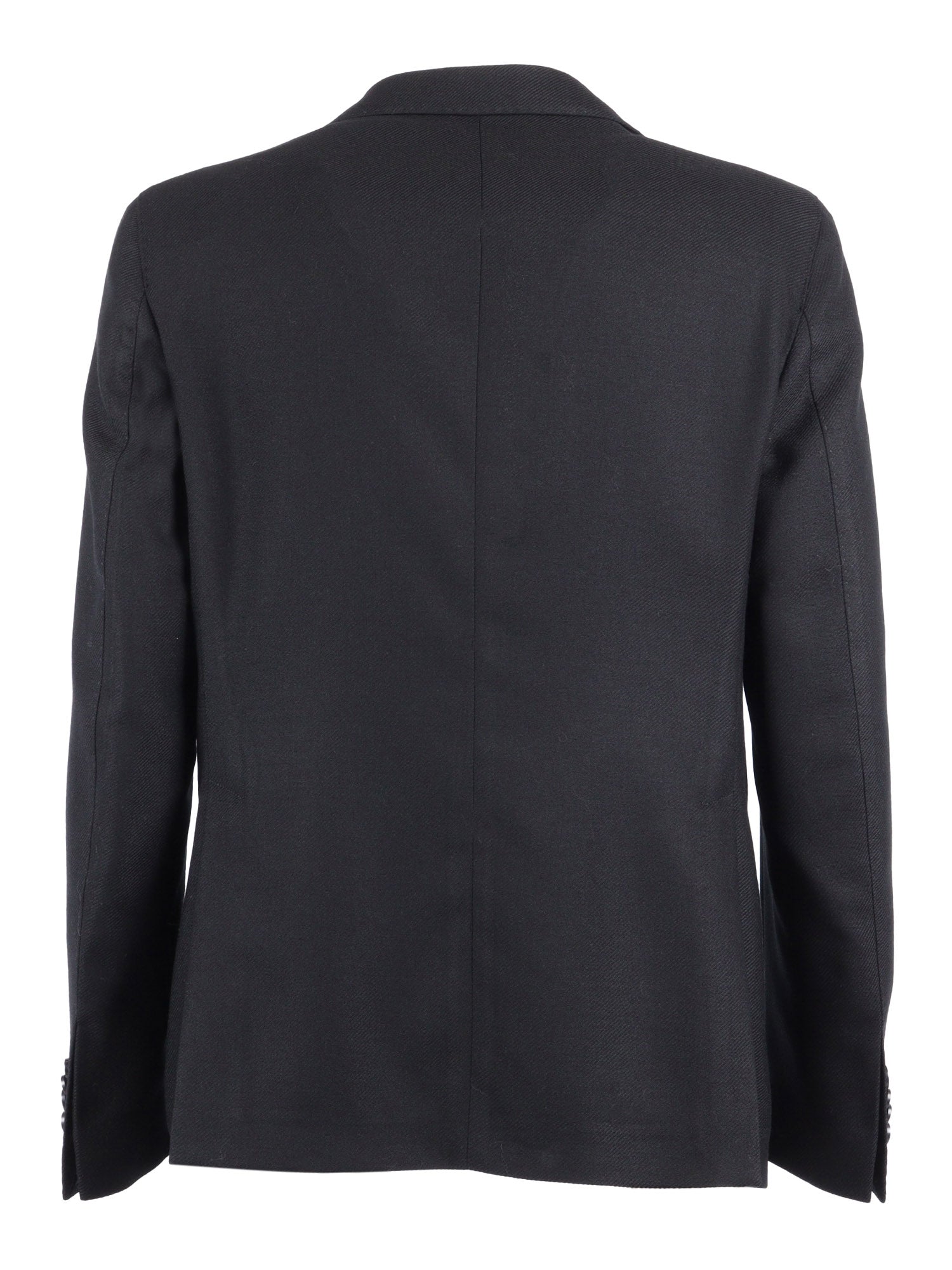 Jacket Black Virgin Wool Elastane Single Breasted