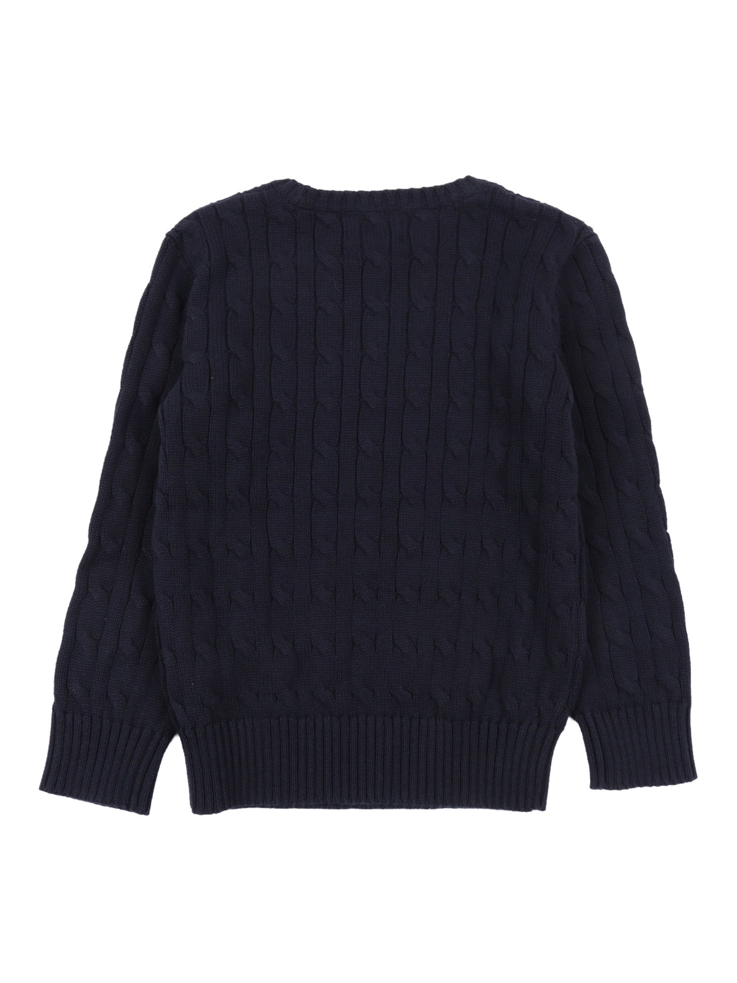 LS CABLE CN-TOPS-SWEATER Blue Cotton Crewneck