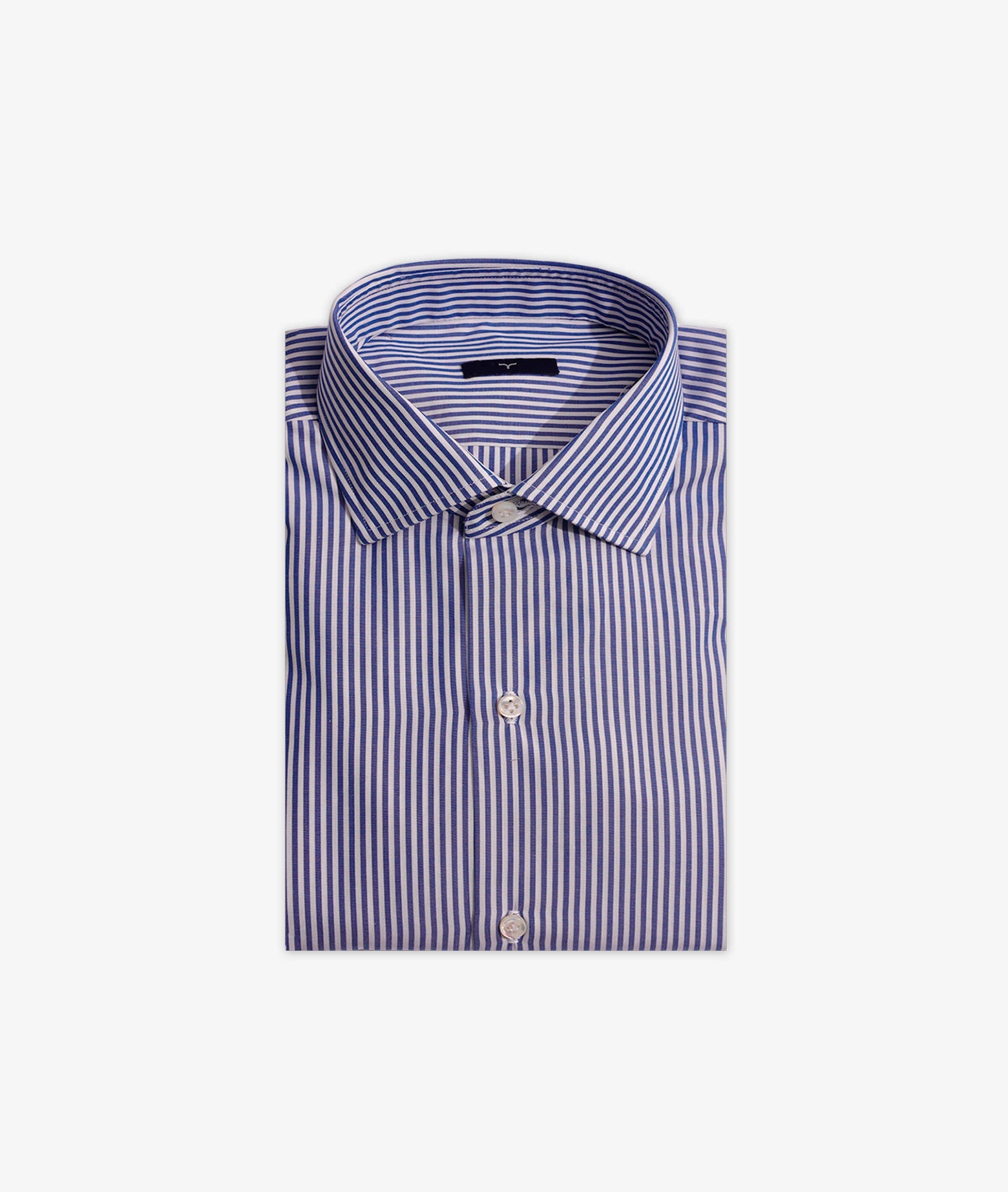 Tailored Cotton Shirt Greenwich Blue Hand Made