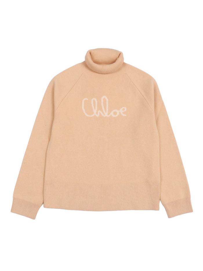 Sweatshirt Beige Cotton Wool Crewneck