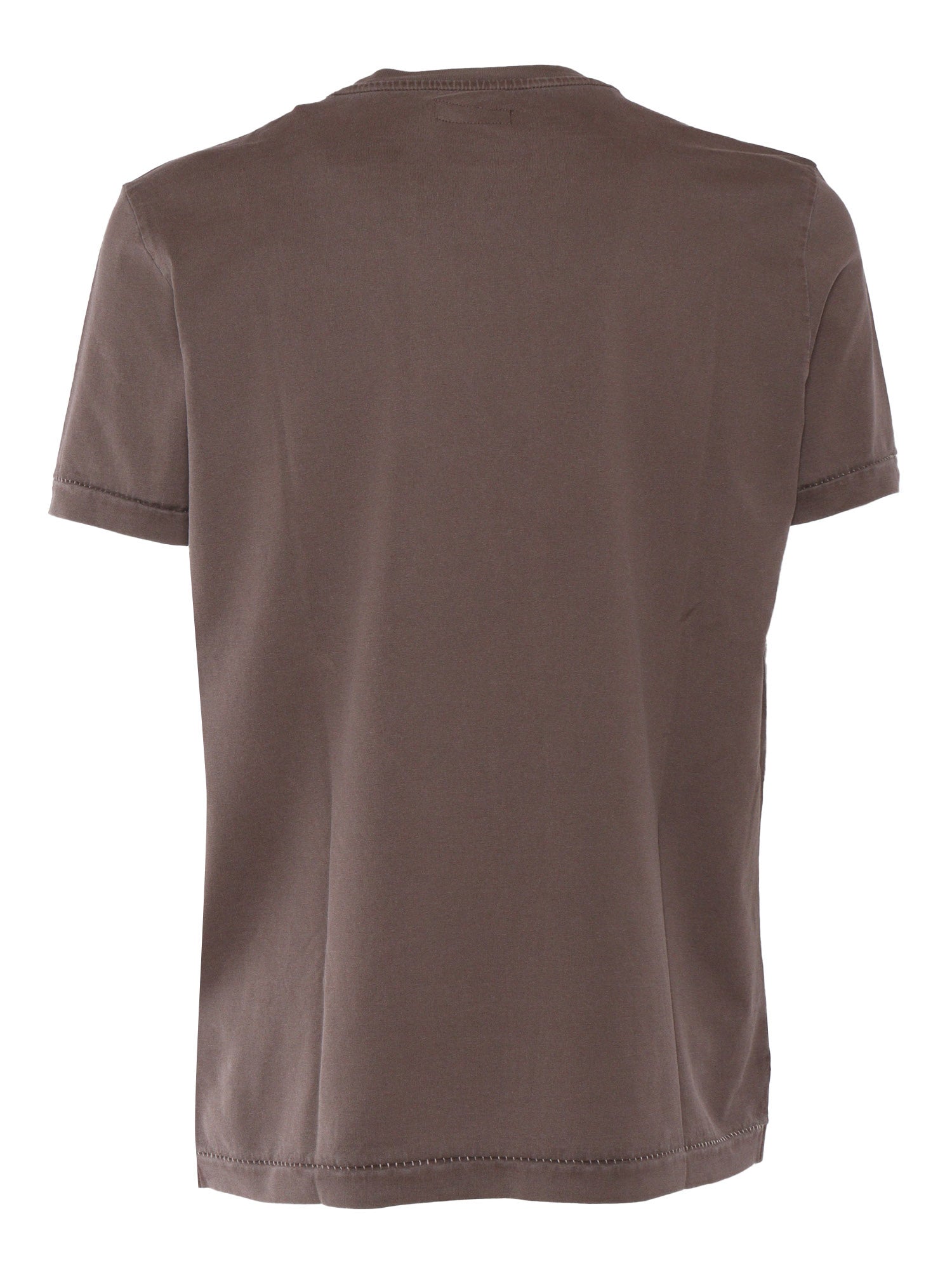 FAY JERSEY FROSTED T-SHIRT Brown Cotton Short Sleeves