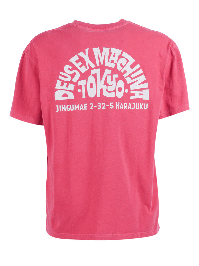 Tokyo Address Tee Pink Recycled Cotton Short Sleeves T-shirt