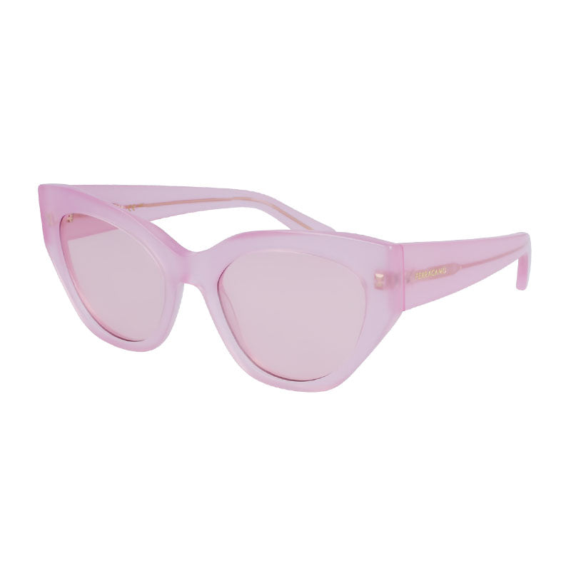 Salvatore Ferragamo Sunglasses Cat Eye Full Rim, Opaline Pink Frame And Lens Sf1107s663