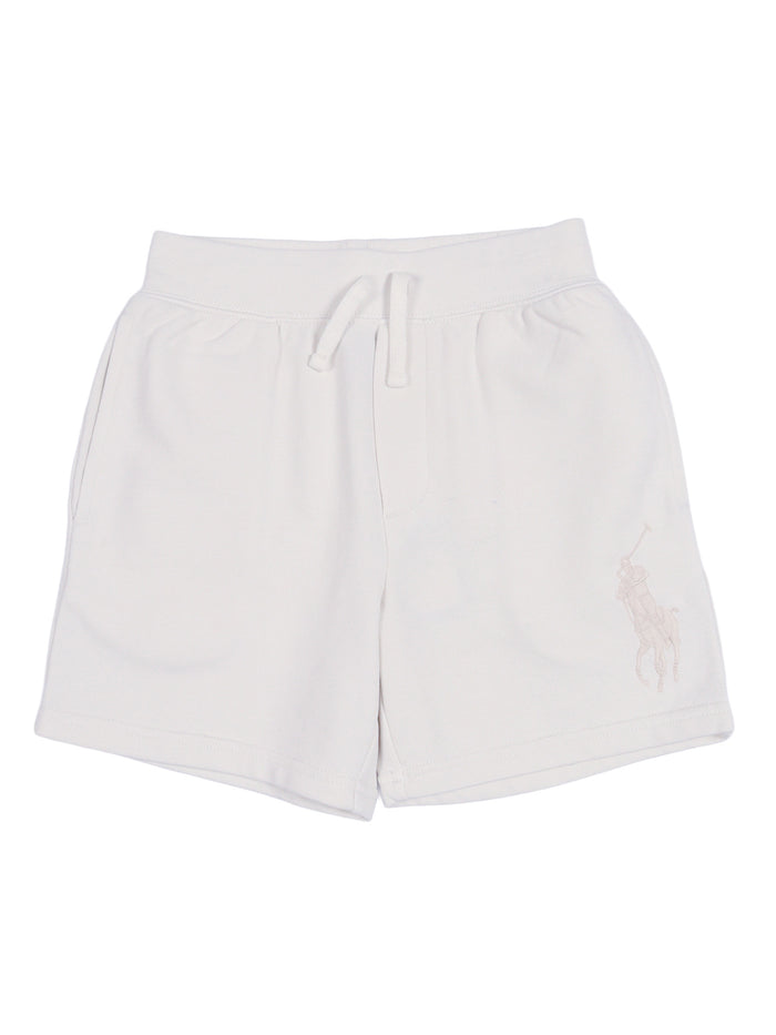 Knit-Shorts White Cotton Polyester