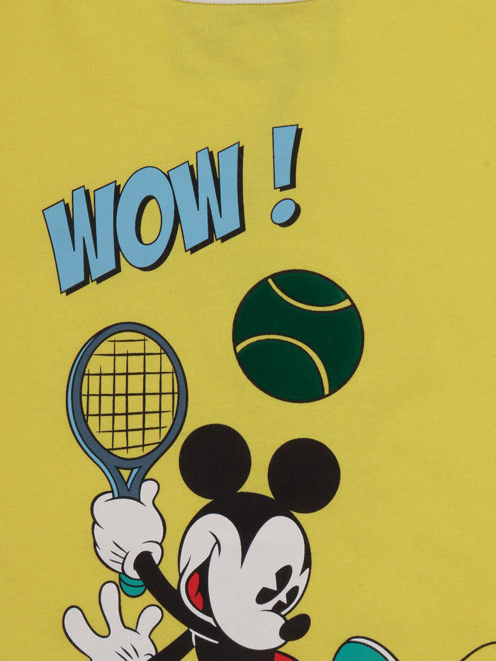 T-Shirt Yellow Cotton Fabric 2 Short Sleeves