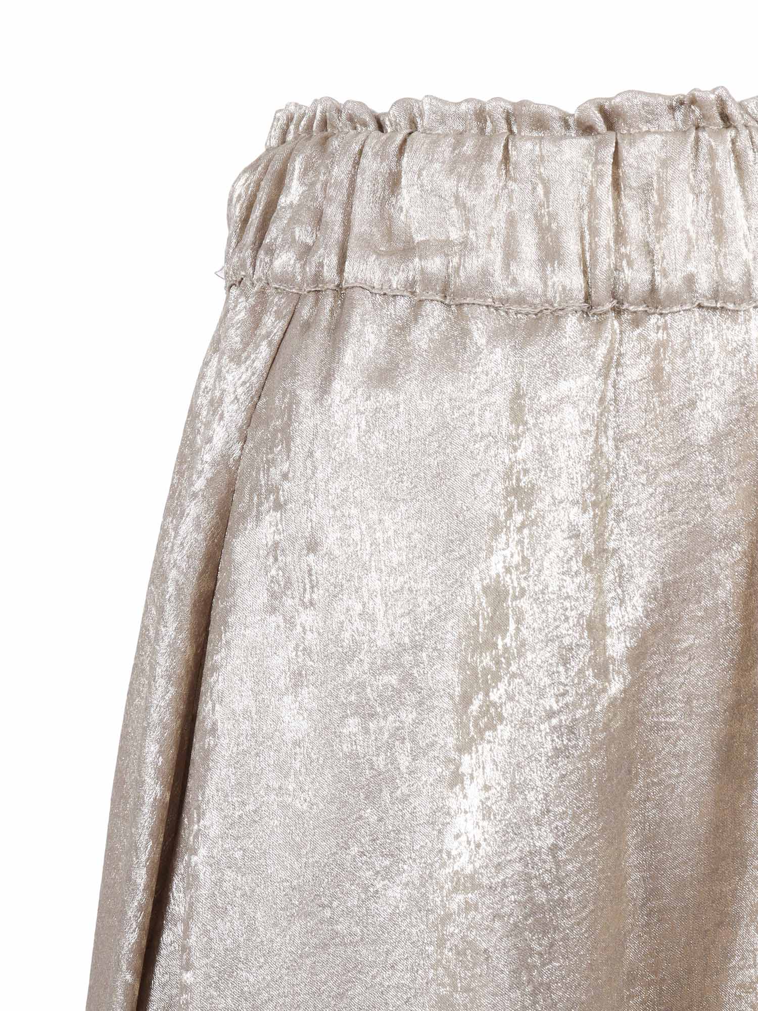 Lurex Chiffon Skirt Gold Polyester