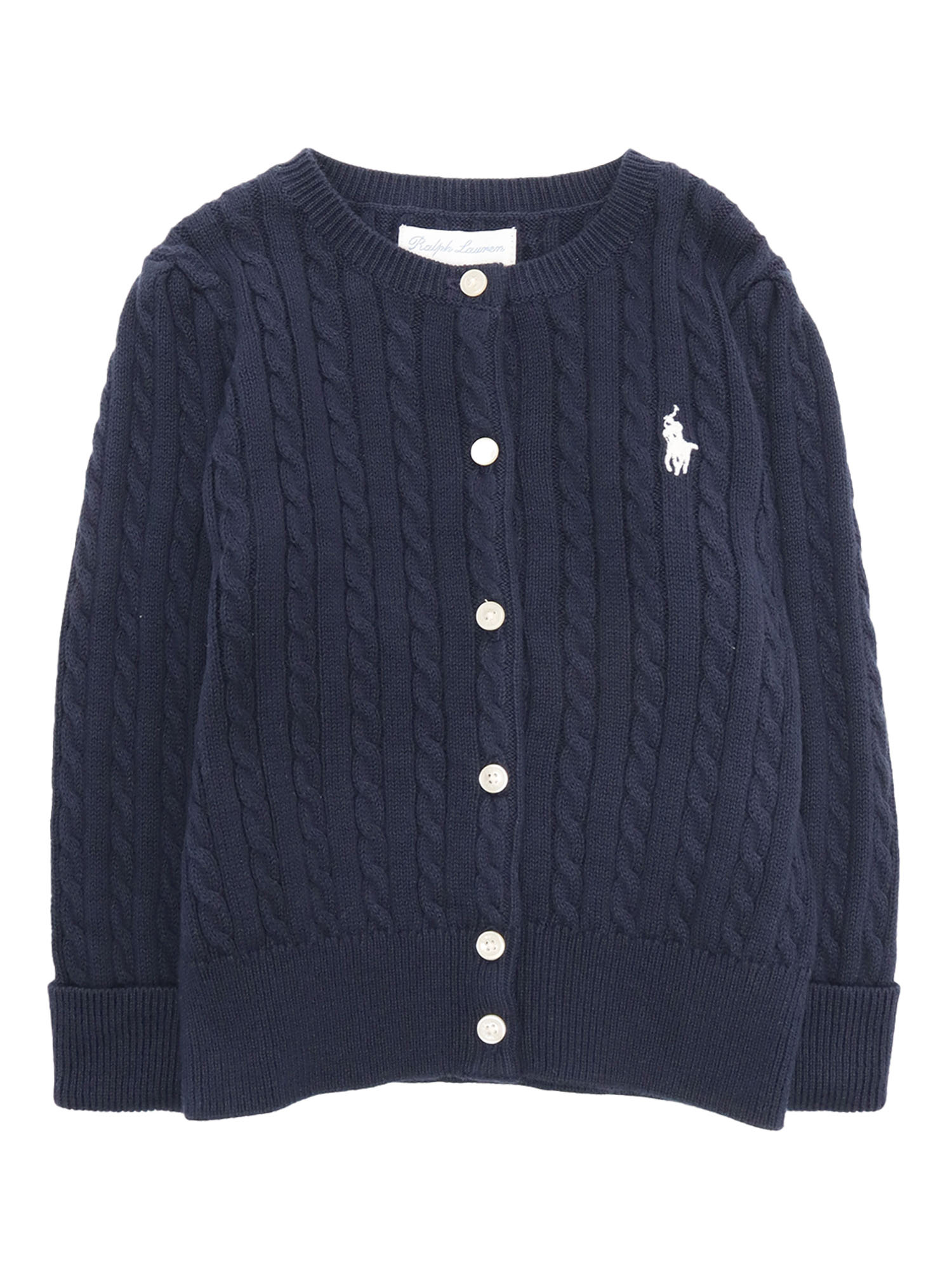 MINI CABLE-TOPS-SWEATER Blue Cotton Cardigan